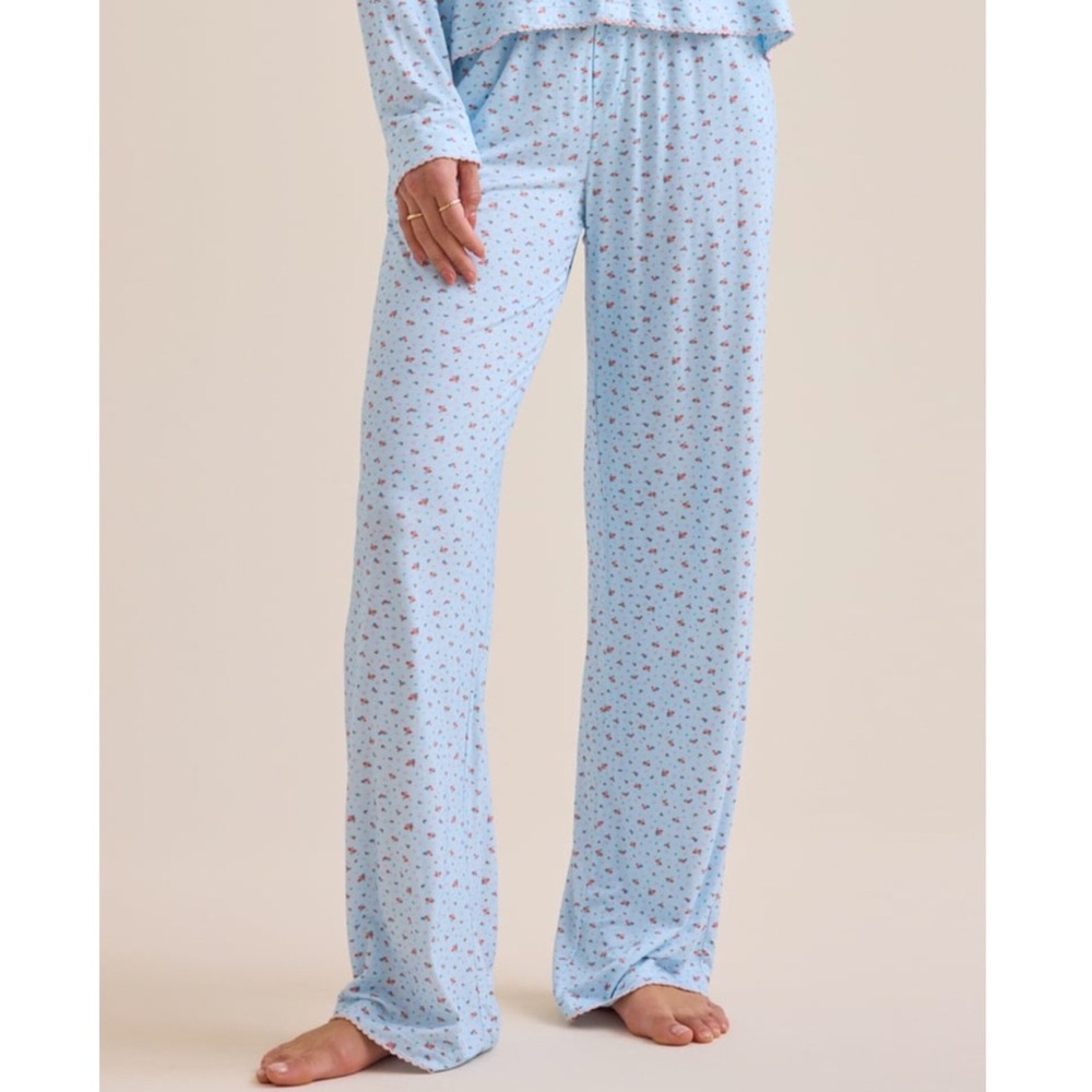 NEW Alter’d State Light Blue & Floral PJ Pants XS